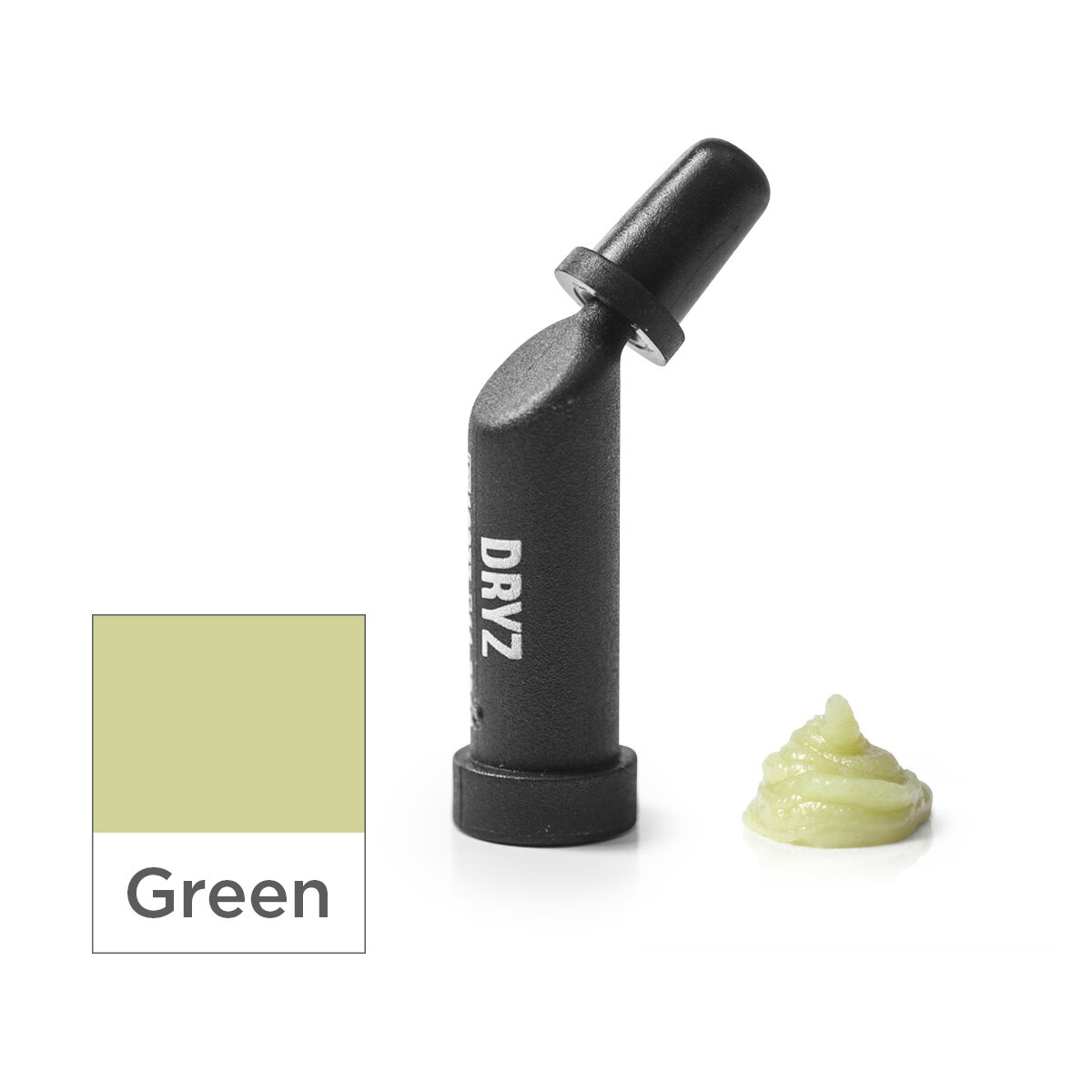 Dryz syringe with green material